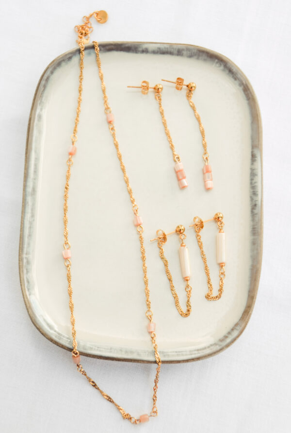 Witte schelp oorbellen - Afbeelding 5