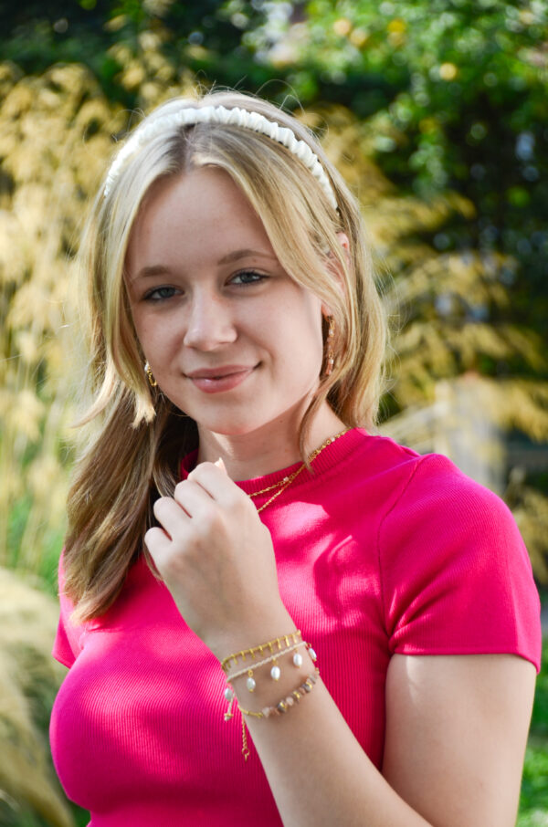 Rose chips stone armbandje - Afbeelding 4