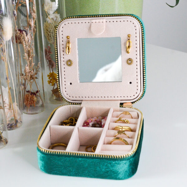 Sieraden doosje deluxe groen - Afbeelding 4
