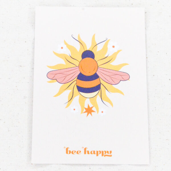 Kaart 'bee happy'