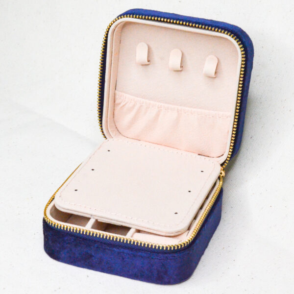 Sieraden doosje deluxe blauw - Afbeelding 3