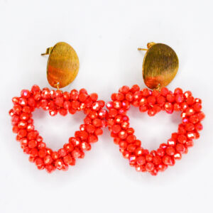 Falling for you oorbellen rood