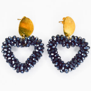 Falling for you oorbellen zwart