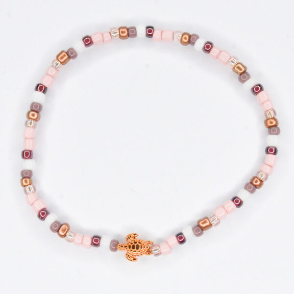 Red de schildpadden armbandje roze
