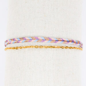 Dubbel armbandje paars