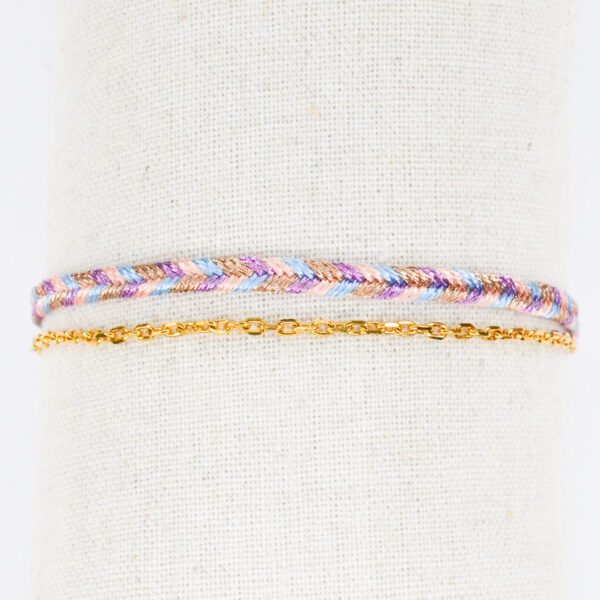 Dubbel armbandje paars