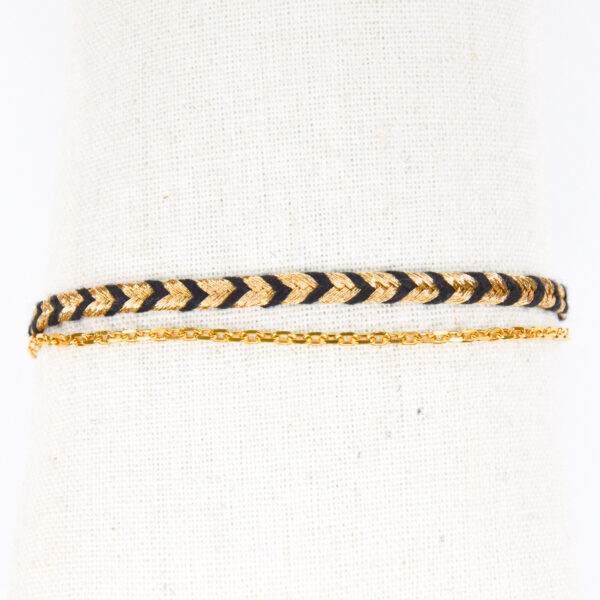 Dubbel armbandje zwart
