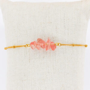 Chips stone armbandje roze