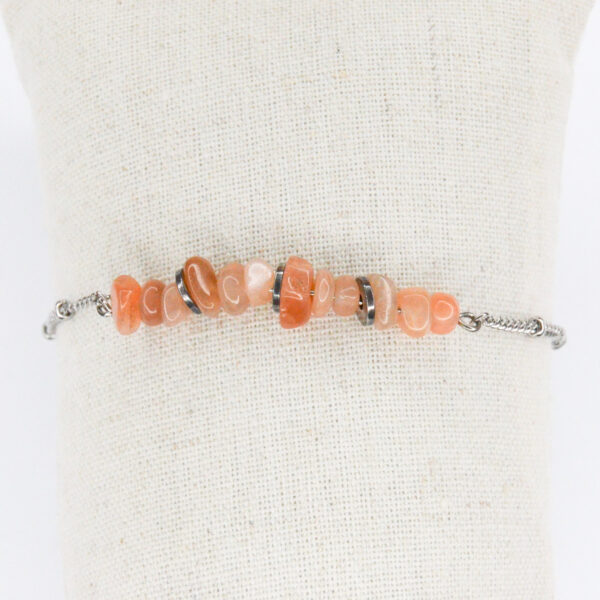 Rose chips stone armbandje - Afbeelding 2