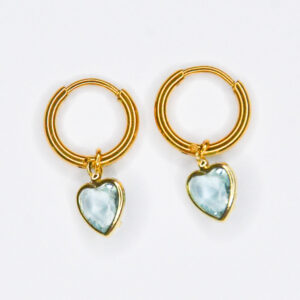 A piece of love oorbellen blauw