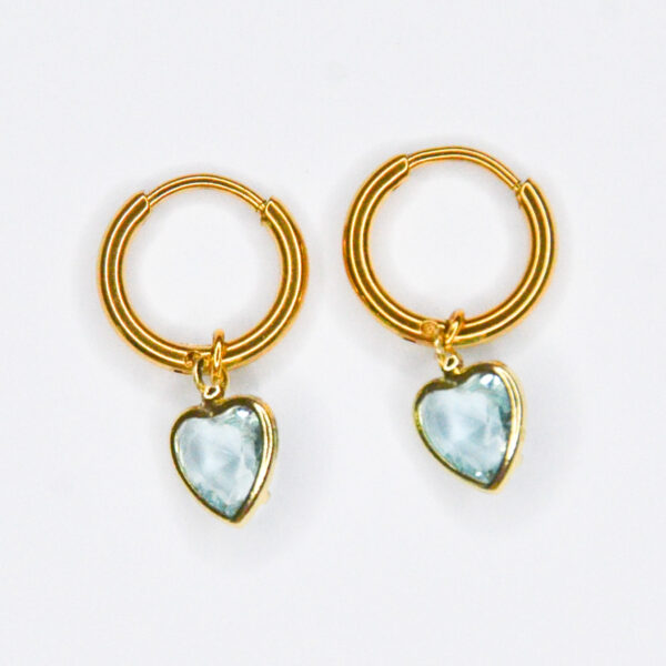 A piece of love oorbellen blauw