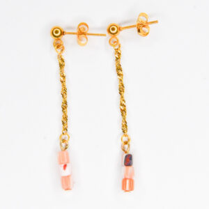 Peachy schelp oorbellen