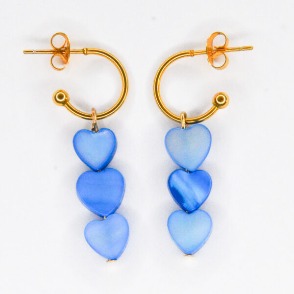 Loving you oorbellen blauw - Afbeelding 2