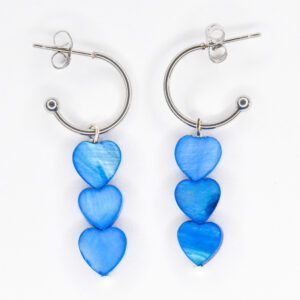 Loving you oorbellen blauw