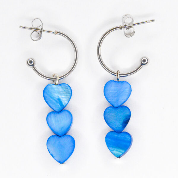 Loving you oorbellen blauw