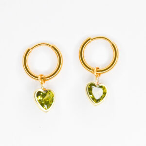 A piece of love oorbellen groen