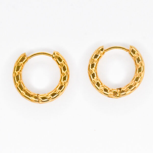 Big textured hoops - Afbeelding 2