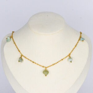 Sage chips stone ketting