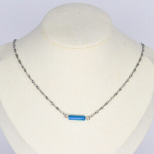 Azuurblauwe schelp ketting