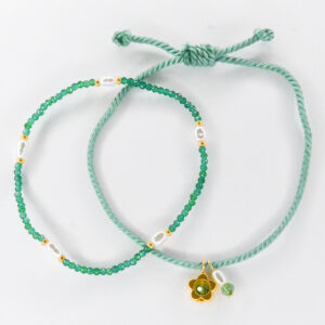 Flower power set groen