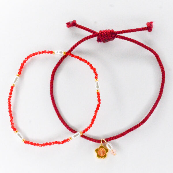 Flower power set rood