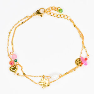 Double flower armbandje
