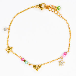 Hearts and stars armbandje